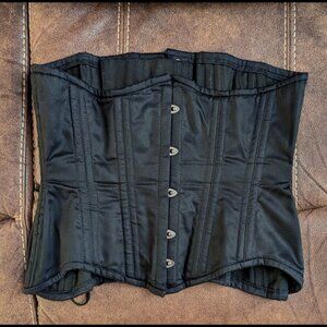 Black Cotton ALTER EGO Underbust Waist Training Corset Sz 30 31 Inch, Good cond